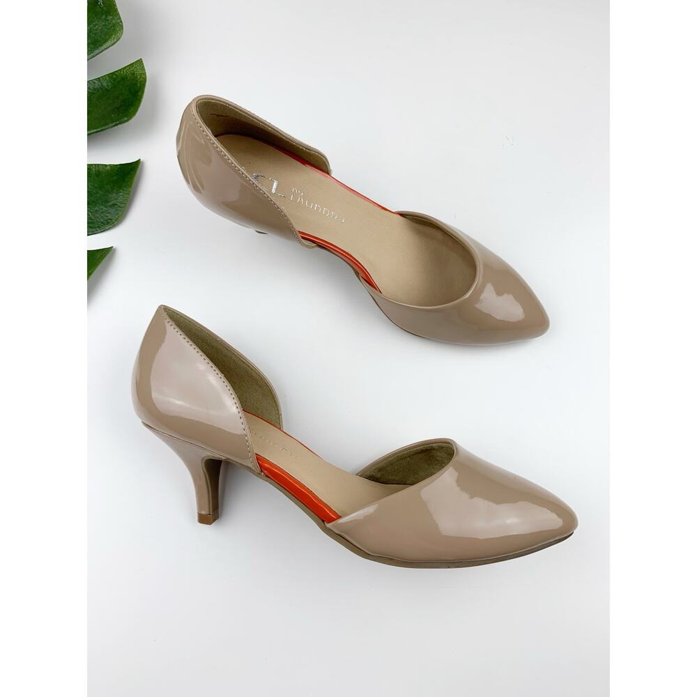 CL by Chinese Laundry Vixen Pumps Tan Faux Leather D'Orsay Heels Women's 6.5